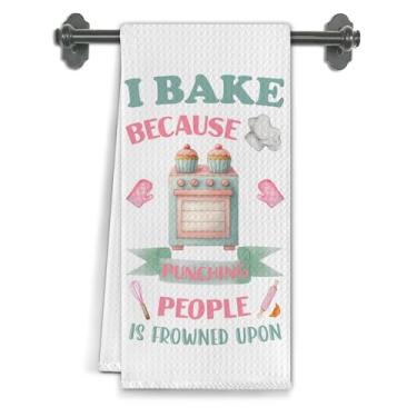 Imagem de Elefeltclave Toalhas de cozinha de panificação para mulheres, presentes para amantes de panificação, toalhas de chá para cozinha, padaria, decoração de pão, presente para padeiros de pão, toalhas de