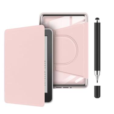 Imagem de Akacy Capa protetora com rotação de 360 graus para Kindle Paperwhite de 11ª geração de 6 polegadas (2022/2024, números de modelo C2V2L3 e RS23CV). Capa traseira de borracha macia transparente TPU (1)