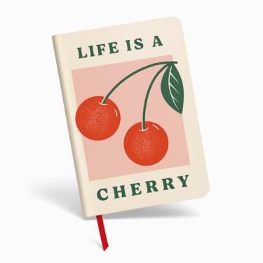 Imagem de Caderno Cereja Cherry Aesthetic Caderneta Moleskine Sketchbook A5 15x21 Folhas Brancas Sem Pauta Lisa
