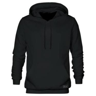 Imagem de Blusão Moletom Calttony Canguru Liso Básico com Capuz e Bolso-Unissex