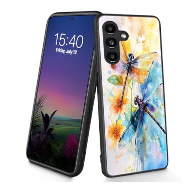Imagem de Bxgolkgd Projetada para Galaxy A17 5G, capa protetora antiderrapante de silicone TPU macio e fino à prova de choque para Samsung Galaxy A17 5G 2025 de 6,7 polegadas - linda libélula em aquarela