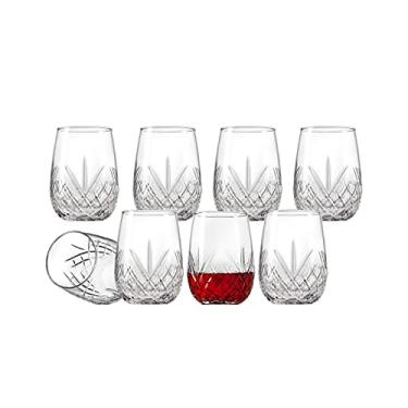 Imagem de Taça de vinho de cristal Taça sem haste Dublin por Godinger – Conjunto de 8