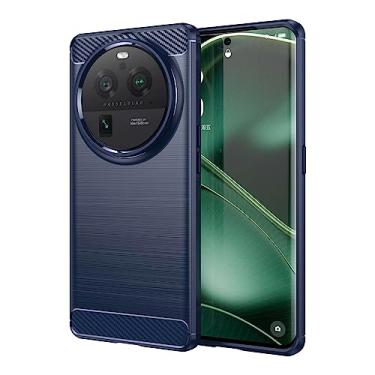 Imagem de IDEWEI Capa para OPPO Find X6 Pro 5G, fibra de carbono refinada, anti-queda, anti-impressões digitais, proteção integral. A capa do telemóvel é compatível com OPPO Find X6 Pro 5G