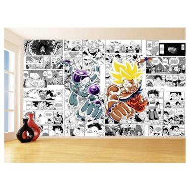 Imagem de Papel De Parede Dragon Ball Goku Vegeta Anime 3,5M Dbz245 - Você Decor