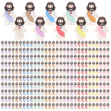 Imagem de Owurha 300 peças mini figuras de Jesus de bolso design original bebê Jesus, pequenas figuras de Jesus em miniatura para esconder e buscar lembrancinhas de festa religiosa domingo escola batismo
