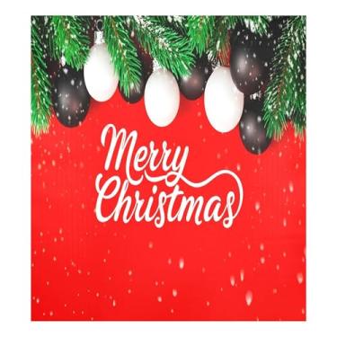 Imagem de SEHANY Capa magnética de bola de Natal, adesivos magnéticos de decoração de Natal antiarranhões para painel de geladeira e lava-louças, decoração de Natal de cozinha doméstica 58 x 66 cm