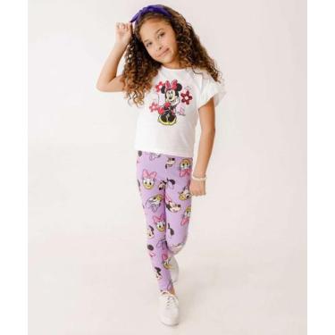 Imagem de Calça Infantil Legging Minnie E Margarida Disney Tam 4-24111, Lilás, 1