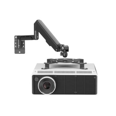 Imagem de uhyOHF Suporte para projetor, suporte para projetor, telescópico, giratório, multi-furo, furo único, placa adaptadora, suporte de parede, suporte para laptop DJ (