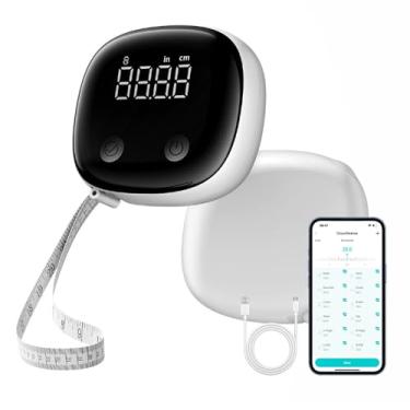 Imagem de TARSHYRY Fita Métrica Corporal Bluetooth Inteligente Com APP, Fita Métrica Corporal Digital Com Display LED, Dispositivo de Medição Corporal Recarregável USB C para Rastreamento de (Estilo Inglês Neutro)
