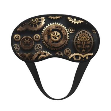 Imagem de Máscara de dormir blackout Steampunk Gears Print Máscara para os olhos com luz macia para dormir meditação viagem ioga