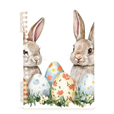 Imagem de Burbuja Caderno Bunnys Eggs Wildflowers, papel pautado universitário A5 com 60 folhas, caderno de anotações para diário, escritório, 1 pacote