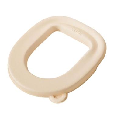 Imagem de SiaBiced Protetor de Assento Sanitário Universal em EVA Confortável e Lavável, Capa Almofadada para Assento Sanitário para Viagens, Casa, Fazenda, Hotel e Bar, Bege