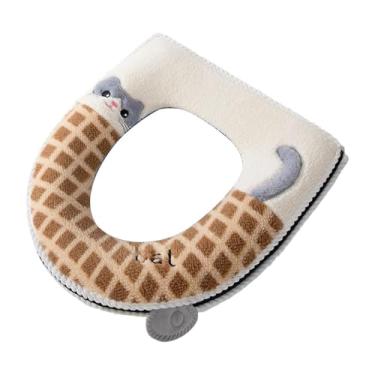 Imagem de MotiveTech Capa para Assento Sanitário, Almofada para Assento Sanitário, Leve, com Zíper, Tapete Universal para Assentos Sanitários, Ideal para Casas de Campo, CafÉ