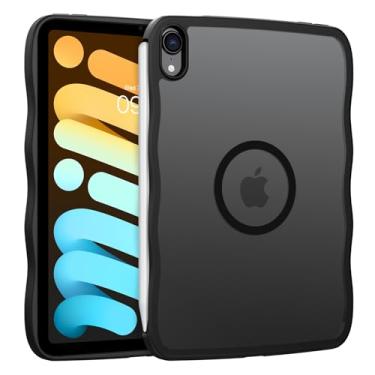 Imagem de BENTOBEN Capa para iPad mini 7 2024 A17 Pro/iPad mini 6 2021, linda capa protetora magnética ondulada para iPad mini 7/6ª geração, translúcida fosca à prova de choque para iPad mini 7/mini 6 8,3