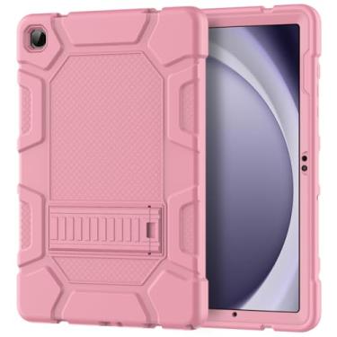 Imagem de Azzsy Capa para Samsung Galaxy Tab A9+ 10,9 polegadas modelo 2023 (SM-X210/X216/X218), capa protetora resistente à prova de choque de alto impacto, ouro rosa