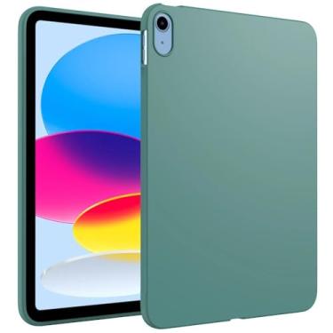 Imagem de ULXITEYU Capa para iPad A16 11ª geração 2025 11 polegadas e iPad 10ª geração 2022 10,9 polegadas, fina e leve, macia, à prova de choque, fina capa traseira para tablet, verde militar