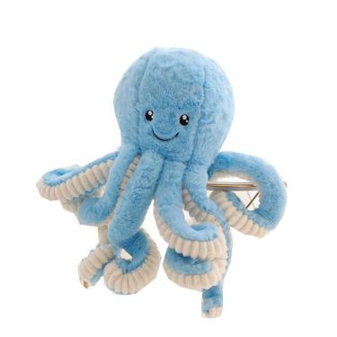 Imagem de Boneca de brinquedo de pelúcia azul Octopus Anime 40cm