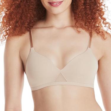 Imagem de Hanes Sutiã sem fio ComfortFlex Fit Oh So Light com espuma confortável, sutiã camiseta de cobertura total (P-3GG), MHG521, Nude., M