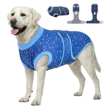 Imagem de PetWarm Fato de cirurgia para cães masculino, macacão de recuperação para cães machos para feridas abdominais, doenças de pele, macacão de cachorro para castração, body para cães, traje de recuperação