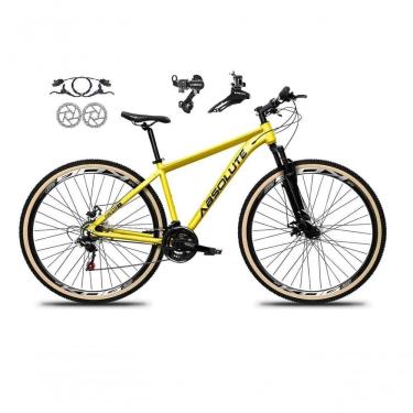 Imagem de Bicicleta Aro 29 Absolute Nero 5 Alumínio 24v Câmbios Shimano Freio A Disco Hidráulico amarelo Tam: 17