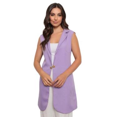 Imagem de Jaleco Colete Feminino Alexandra Lilas - gardenia jalecos, M