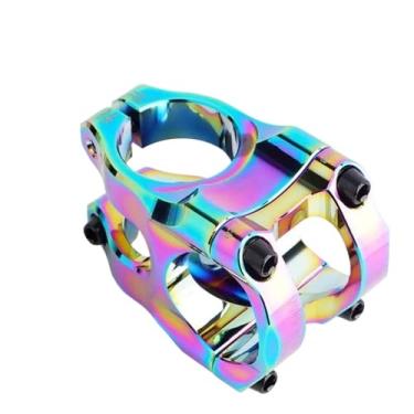 Imagem de Mesa de bicicleta de 35 mm nas cores roxa, prata, vermelha e laranja para guidão e garfo de 31,8 mm, abraçadeira de mesa curta para bicicleta de montanha em alumínio.(Colorful)