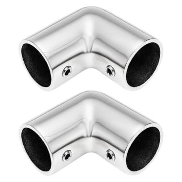 Imagem de Briny River 2 peças 25 mm 316 aço inoxidável barco barco barco trilho de mão para barco navio 50 x 50 mm 90 graus cotovelo