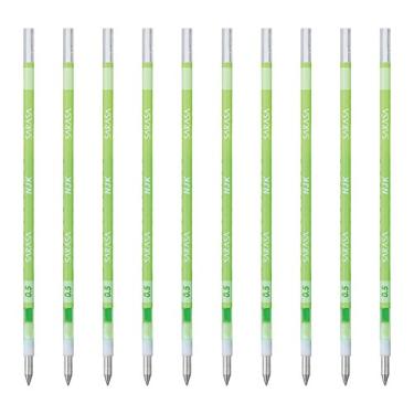 Imagem de Zebra BRNJK5LG Prefer Sarasa NJK-0.5 refil de caneta esferográfica, verde claro, 10 peças