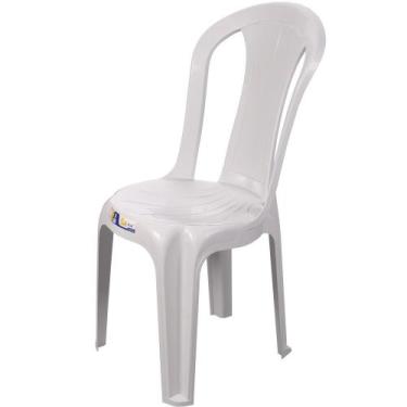 Imagem de Cadeira plástica sem braço bistrô - Pratagy (Branco) - Solplast, Branc