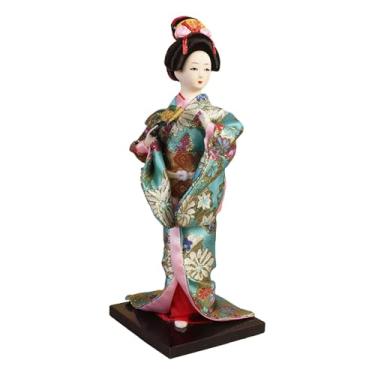Imagem de Fxzqgnh Boneca Gueixa Japonesa Asiática em Quimono, Item de Colecionador, Peça única, Tradicional, 23 Cm de Altura, Decoração de Mesa para Casa, Style C, Tamanho real