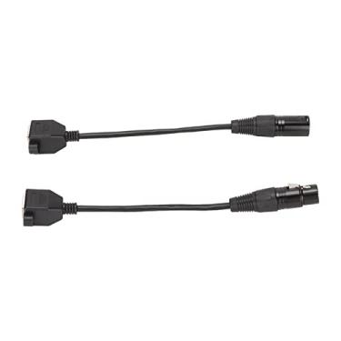 Imagem de KIMISS Cabo de Rede Xlr3 para Rj45, 2 Peças, Adaptador Fêmea Plug and Play de 3 Pinos para Faixa de Led e Estúdio de Gravação