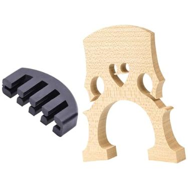 Imagem de Amagogo Ponte e surdina de substituição para violoncelo, acessórios premium profissionais fáceis de instalar, 11 Cm X 9 Cm X 1.27