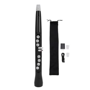 Imagem de LiebeWH Bocal de Silicone Removível, Design Moderno, Função de Tom Duplo, Materiais Robustos e Resistentes Ao Desgaste, Compacto e Leve, Sintetizador de Instrumento de Sopro Digital Portátil (Preto)