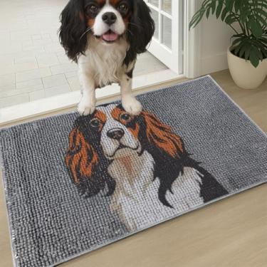 Imagem de Muddy Mat Tapete de porta de microfibra altamente absorvente e tapete para animais de estimação, antiderrapante, grosso, lavável e tapete de banho, chenille macio para cozinha, quarto, interior e