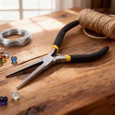 Imagem de Mini alicate de ponta de agulha para joias, alicate de contas de fio de 15 cm para crrafts, artesanato de precisão, ferramenta de mão faça você mesmo