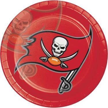 Imagem de Trendware Pratos de papel Tampa Bay Buccaneers, 48 unidades