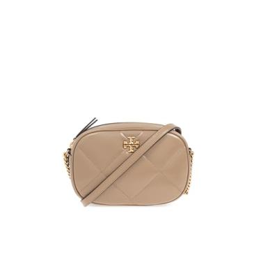 Imagem de Tory Burch Bolsa feminina Kira Diamond acolchoada de couro Taupe Oak, Marrom, Medium