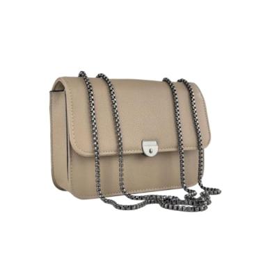 Imagem de Bolsa Com Alça De Corrente Feminina Transversal Pequena Festa Balada Moda (Caqui)