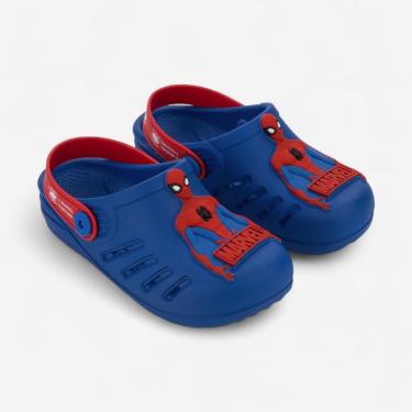 Imagem de Babuche Marvel Ready Homem Aranha Grendene Kids Infantil Azul-Masculino