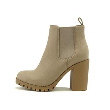 Imagem de Soda Luva – Bota de cano curto com sola elástica e salto grosso, L-trigo, 40