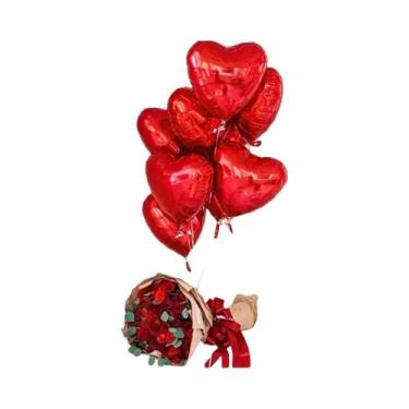Imagem de Conjunto De Balões Em Forma De Coração Para Aniversário De Menina De 1
