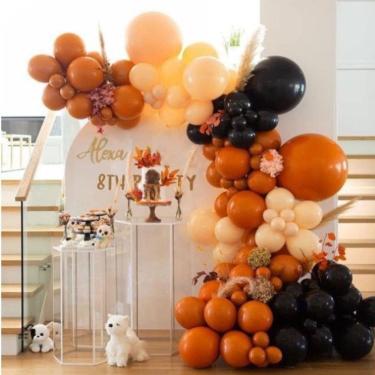 Imagem de Kit Balloon Arch, 108 unidades de macarons, feliz aniversário, látex, festa de látex