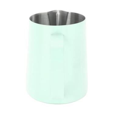 Imagem de GLOGLOW Pote de Café/Copo de café 304 Jarro de Espuma de Leite de Aço Inoxidável Com Escala Interna, Capacidade de 600ml para o Copo de Espuma de da Arte do Latte, Nan (Verde)