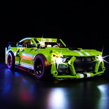 Imagem de (Apenas kit de iluminação LED) conjunto de luzes Kyglaring compatível com Lego Technic Ford Mustang Shelby GT500 42138 modelo kit de construção - sem conjunto de Lego (versão clássica)