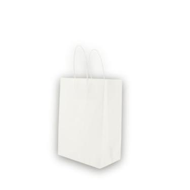 Imagem de Sacola de Papel Branca Econômica P - 50 Unidades