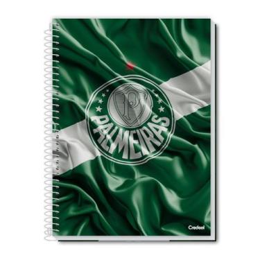 Imagem de Caderno Palmeiras Espiral Capa Dura 1 Matéria 80F Escolar - Credeal