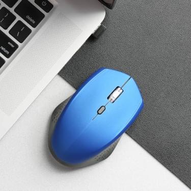 Imagem de Mouse sem fio, mouse alimentado por bateria de modo único de 2,6 G com receptor USB, design ergonômico, adequado para uso em escritório e entretenimento, compatível com laptops e desktops