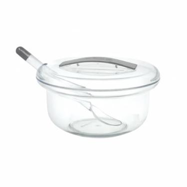 Imagem de Açucareiro de Acrílico Premium Hodah com Colher – Transparente Alta Resistência e Design Elegante para Mesa Posta e Cozinha (Cinza)