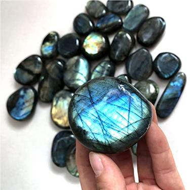 Imagem de Cristal natural áspero 1 peça cristal de labradorita natural polido cor aleatória pedra azul cinza pedra da lua decoração de aquário decoração de casa pedra semipreciosa jade joias antiguidades
