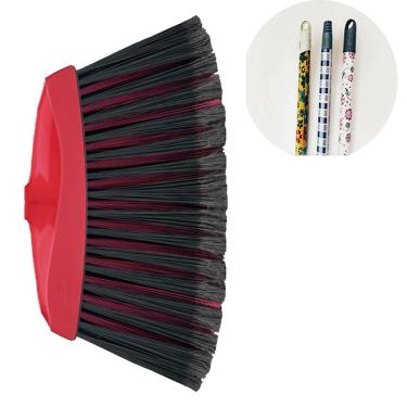 Imagem de VASSOURA Madri Condor COM CABO 1,2 Metros de Madeira Cerdas Sintéticas e Pontas Plumadas Para Limpeza de Pisos Pátios